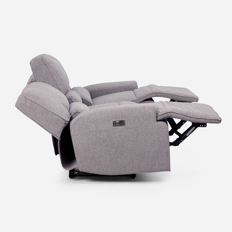 SOFÁ RECLINABLE ROSEN JAGGER 3 CUERPOS GRIS ELÉCTRICO - 5