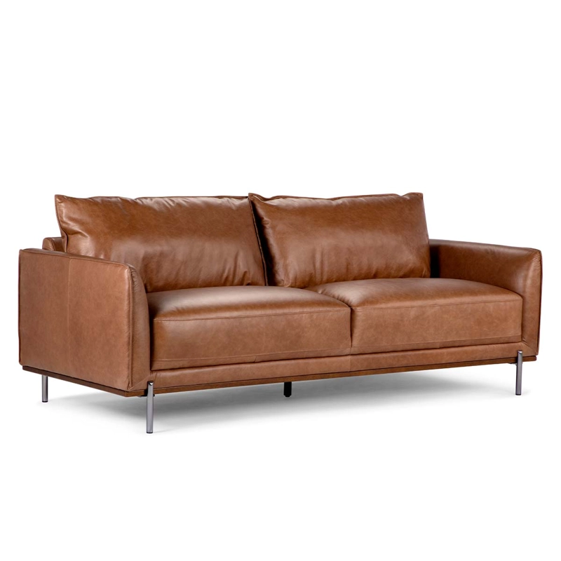 SOFÁ ROSEN WESTWOOD 3 CUERPOS CUERO CAMEL - 4