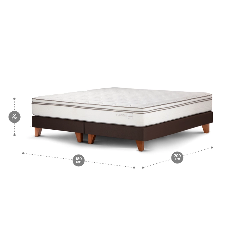 CAMA EUROPEA ROSEN CLASSIQUE+ 2 PLAZAS BD 150 X 200 CM - 3
