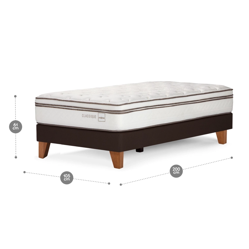 CAMA EUROPEA ROSEN CLASSIQUE+ 1.5 PLAZAS 105 X 200 CM - 3