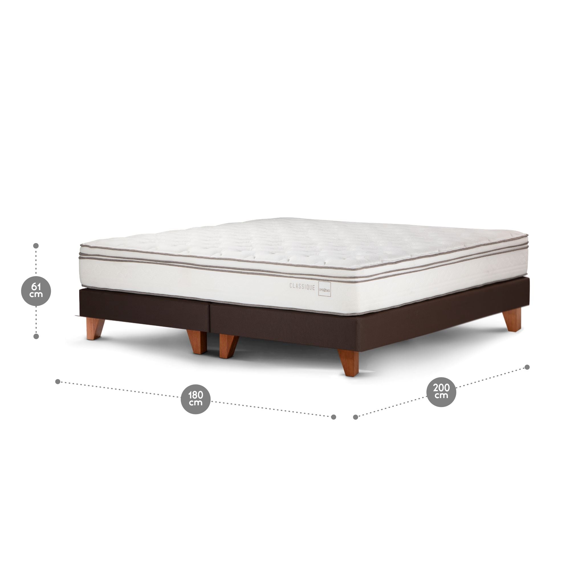 CAMA EUROPEA ROSEN CLASSIQUE+ KING 180 X 200 CM - 3