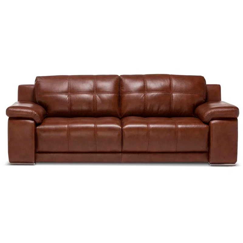 SOFÁ ROSEN 5037 3 CUERPOS CUERO CARAMELO - 1