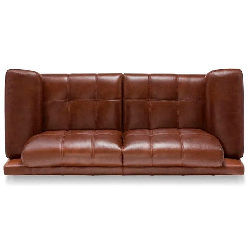 SOFÁ ROSEN 5037 3 CUERPOS CUERO CARAMELO - 5
