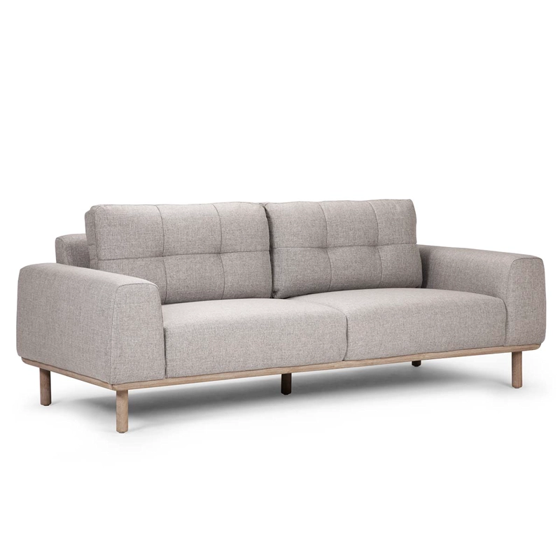 SOFA ROSEN BIADA 3 CUERPOS TELA GRIS PERLA - 3