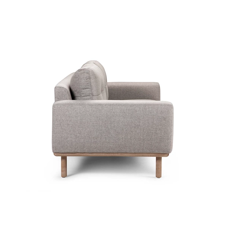 SOFA ROSEN BIADA 3 CUERPOS TELA GRIS PERLA - 6