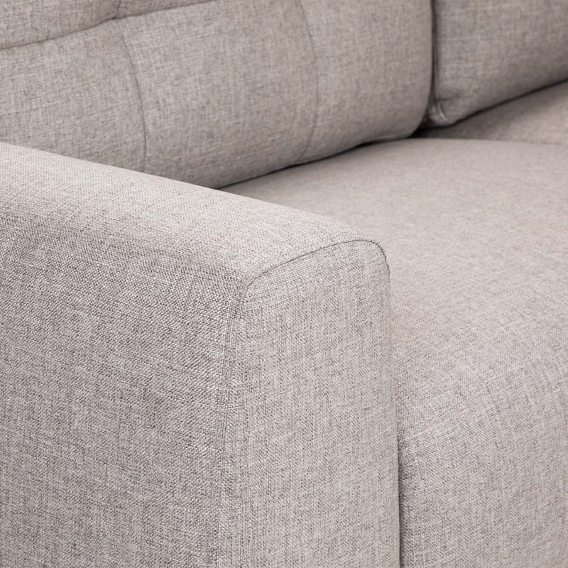 SOFA ROSEN BIADA 3 CUERPOS TELA GRIS PERLA - 7