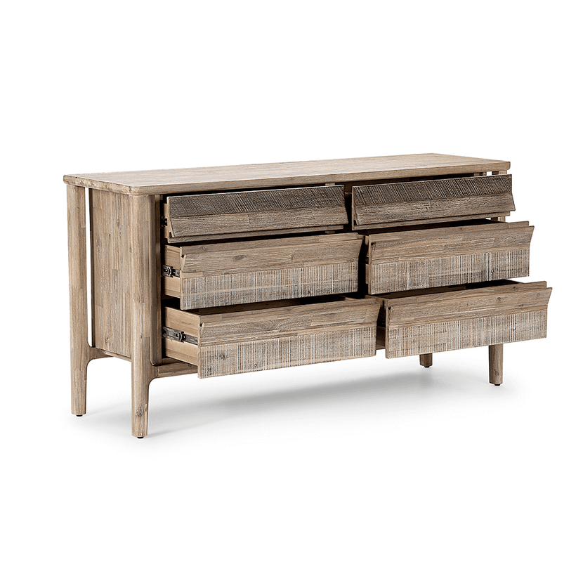CÓMODA ROSEN MADERA PINO CAFÉ LICABETO - 6