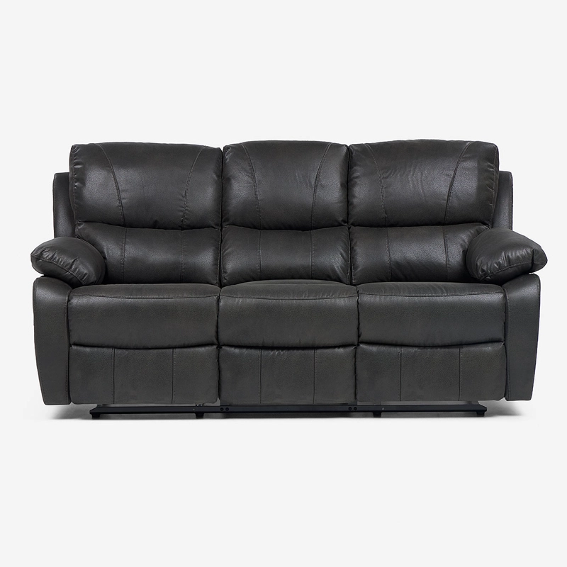 SOFÁ ROSEN ORSON 3 CUERPOS GRIS RECLINABLE MANUAL STONE - 5
