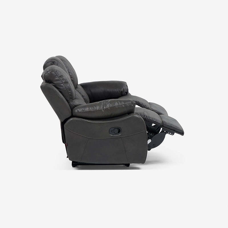 SOFÁ ROSEN ORSON 3 CUERPOS GRIS RECLINABLE MANUAL STONE - 7