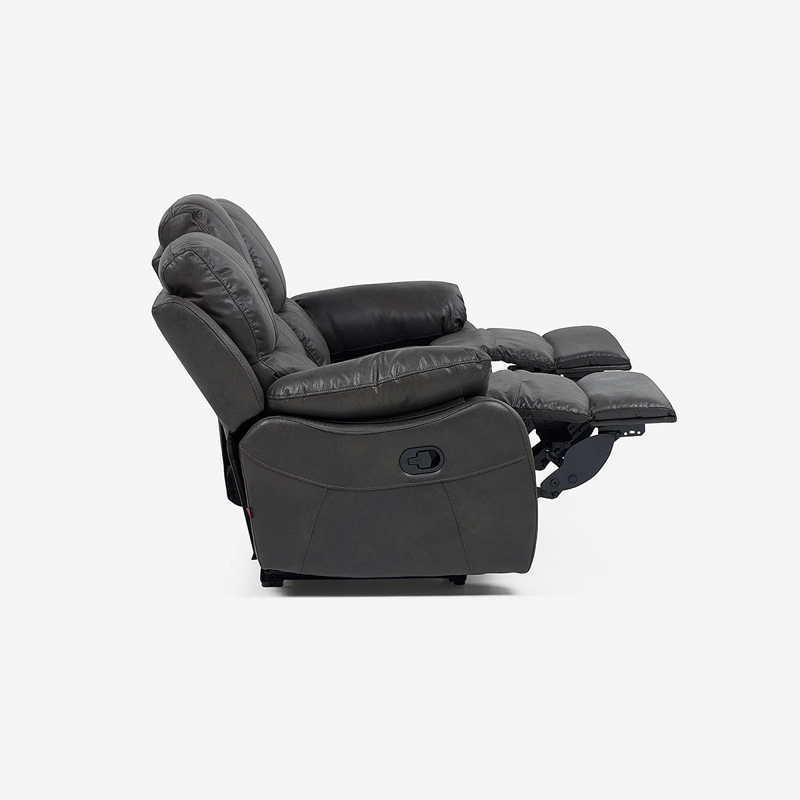 SOFÁ ROSEN ORSON 3 CUERPOS GRIS RECLINABLE MANUAL STONE - 8