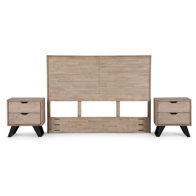 SET RESPALDO KING + VELADORES ROSEN CULVER - 1