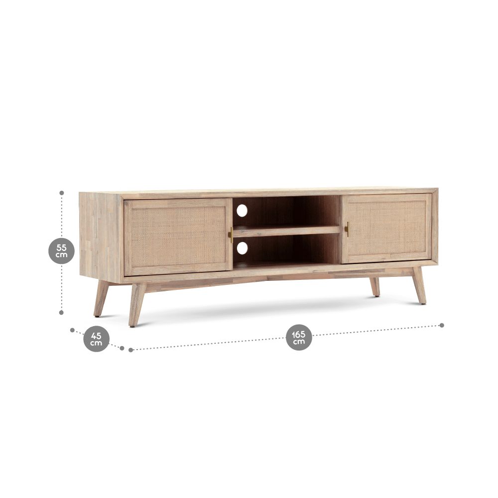 MESA DE TV ROSEN HALSEY 165 X 45 CM NATURAL - 2