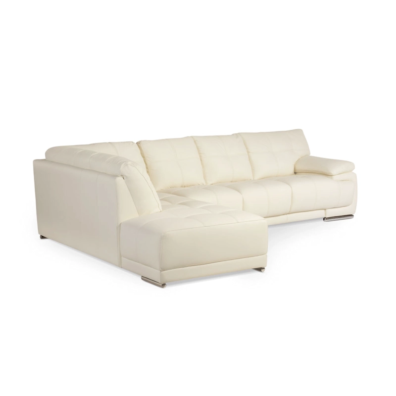 SOFA SECCIONAL ROSEN 6974 IZQUIERDO CUERO BLANCO - 1