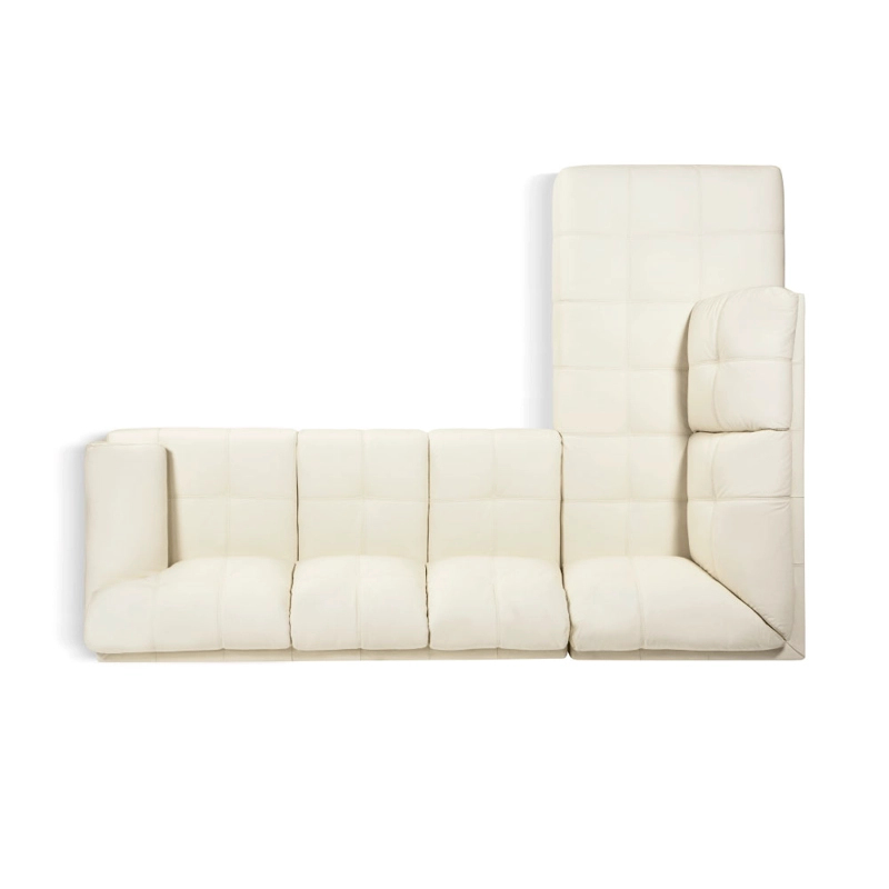 SOFA SECCIONAL ROSEN 6974 IZQUIERDO CUERO BLANCO - 6