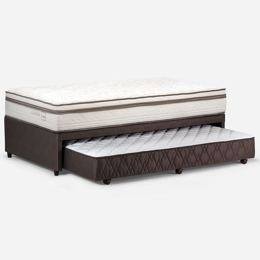 DIVÁN ROSEN CAMA CLASSIQUE MADERA BLANCO + 1.5 PLAZAS 105 X 200 CM - 1