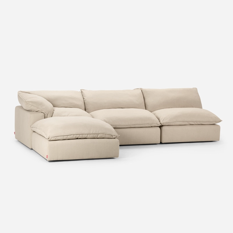 SOFÁ SECCIONAL ROSEN SHANKLIN IZQUIERDO BEIGE 4 PIEZAS - 1