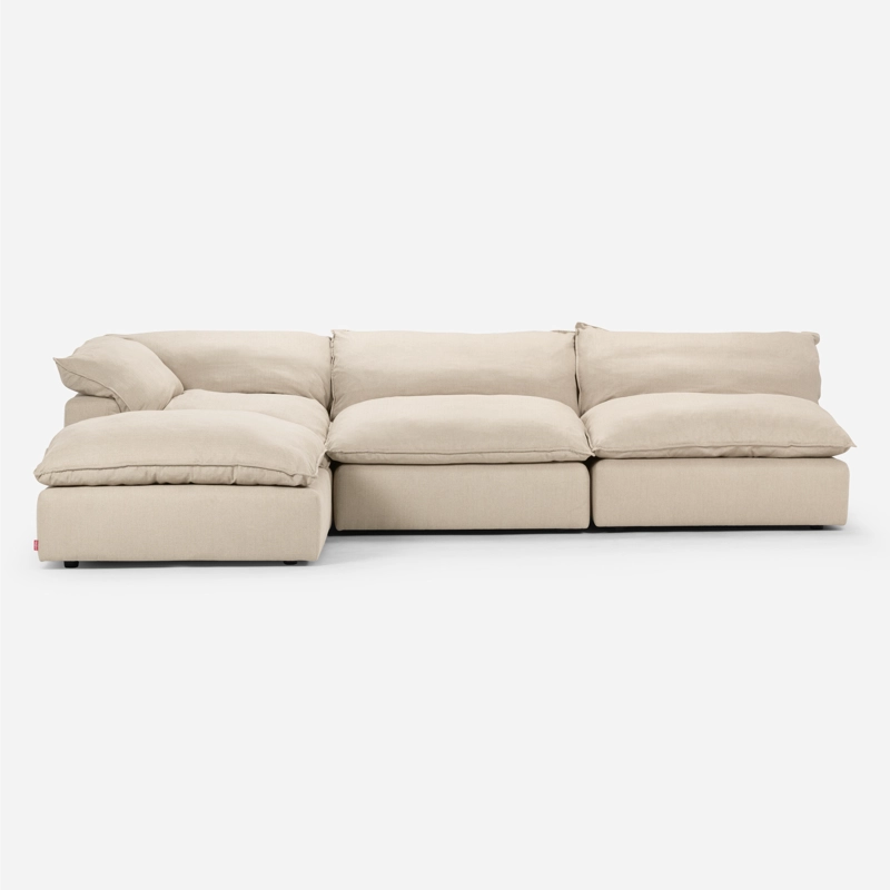 SOFÁ SECCIONAL ROSEN SHANKLIN IZQUIERDO BEIGE 4 PIEZAS - 3