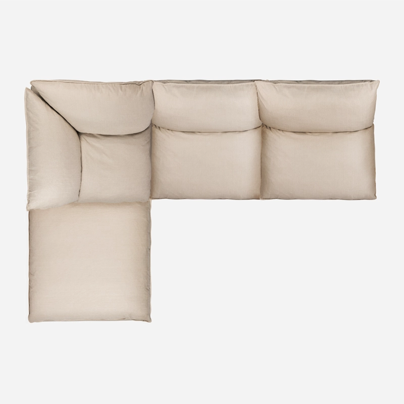SOFÁ SECCIONAL ROSEN SHANKLIN IZQUIERDO BEIGE 4 PIEZAS - 4