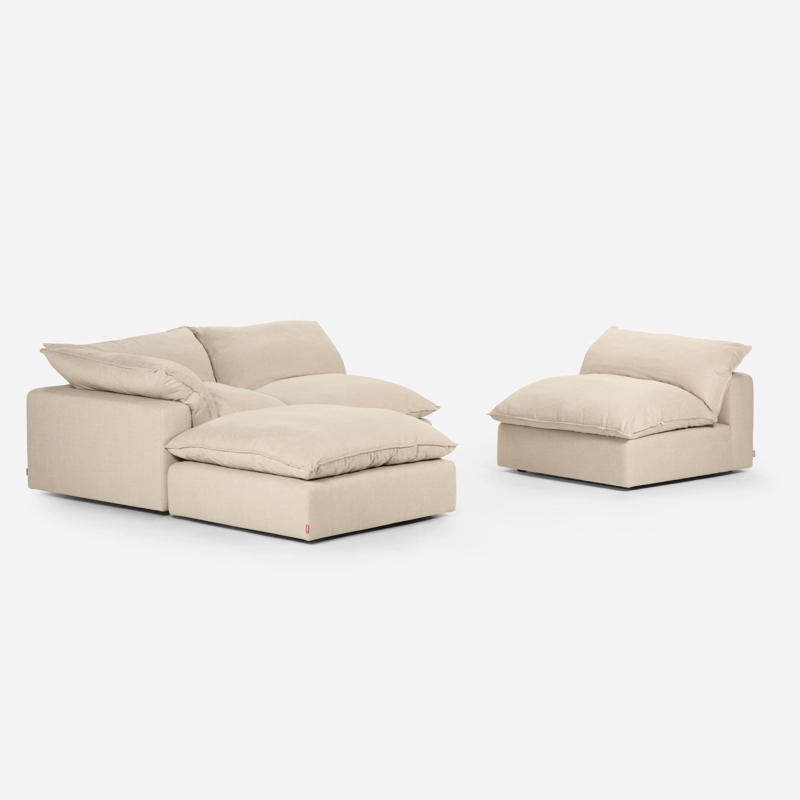 SOFÁ SECCIONAL ROSEN SHANKLIN IZQUIERDO BEIGE 4 PIEZAS - 6