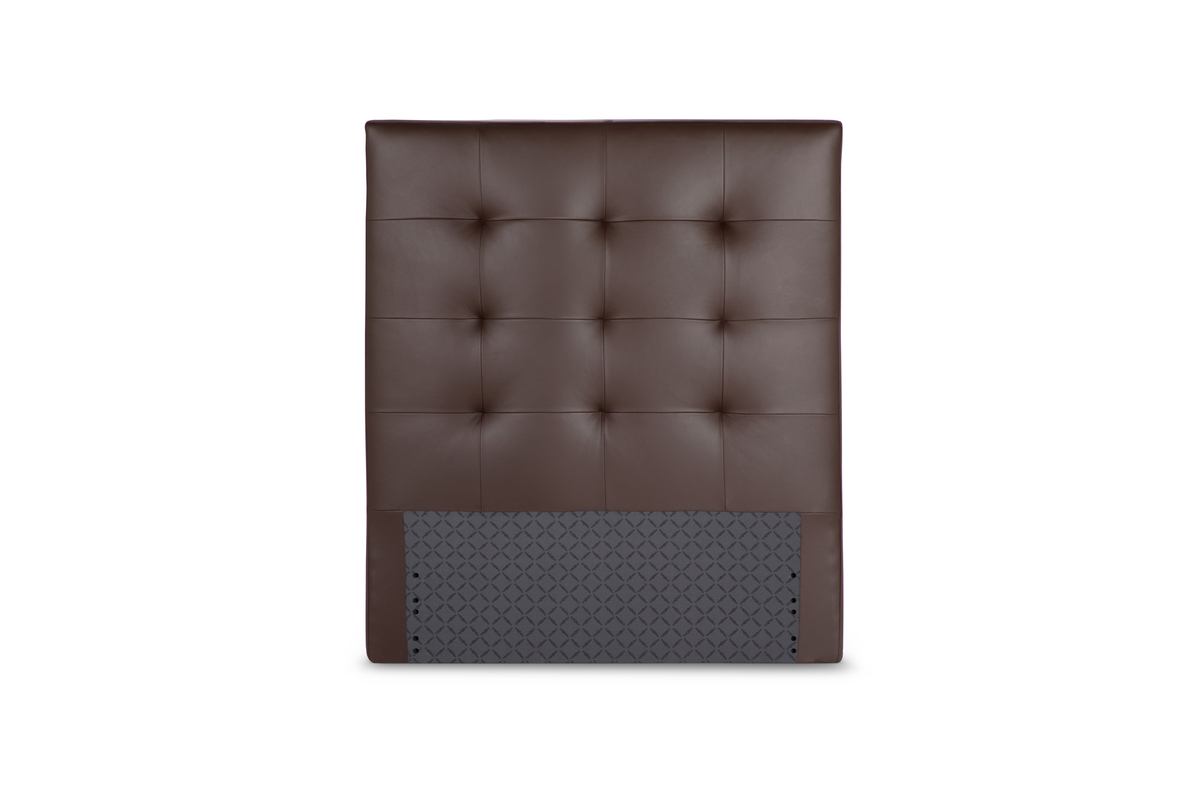 RESPALDO ROSEN NEW OLIVER 1.5 PLAZAS MADERA CUERO CAFÉ MARRÓN - 1