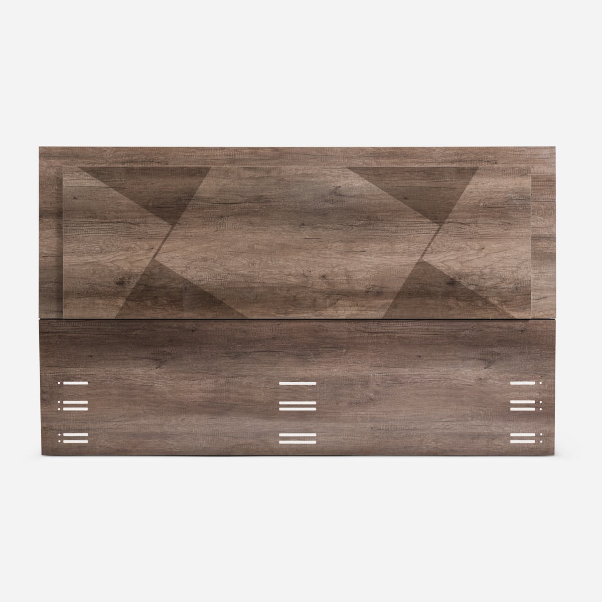 SET RESPALDO ROSEN KING MADERA + VELADORES FOLGATE CAFÉ - 1