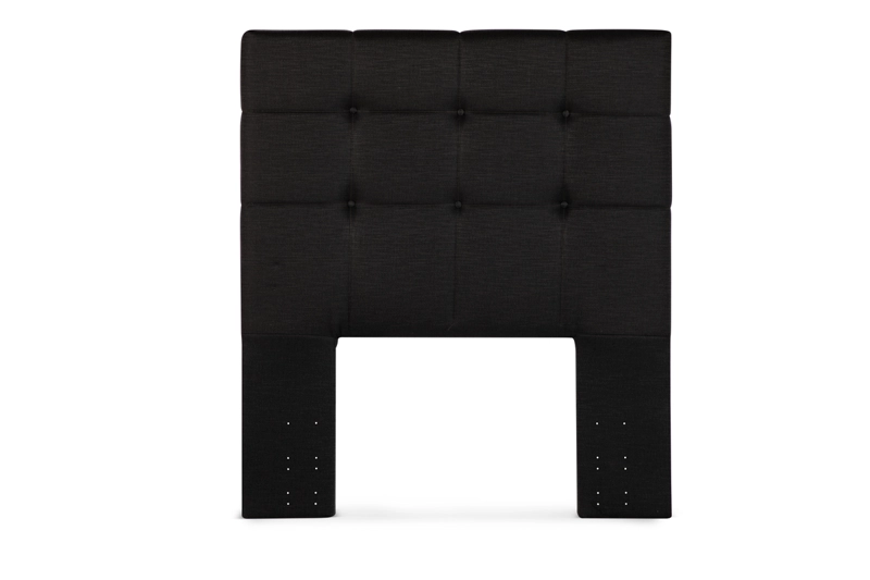 SET RESPALDO ROSEN 1.5 PLAZAS MADERA + VELADOR ISSEY GRAFITO - 2