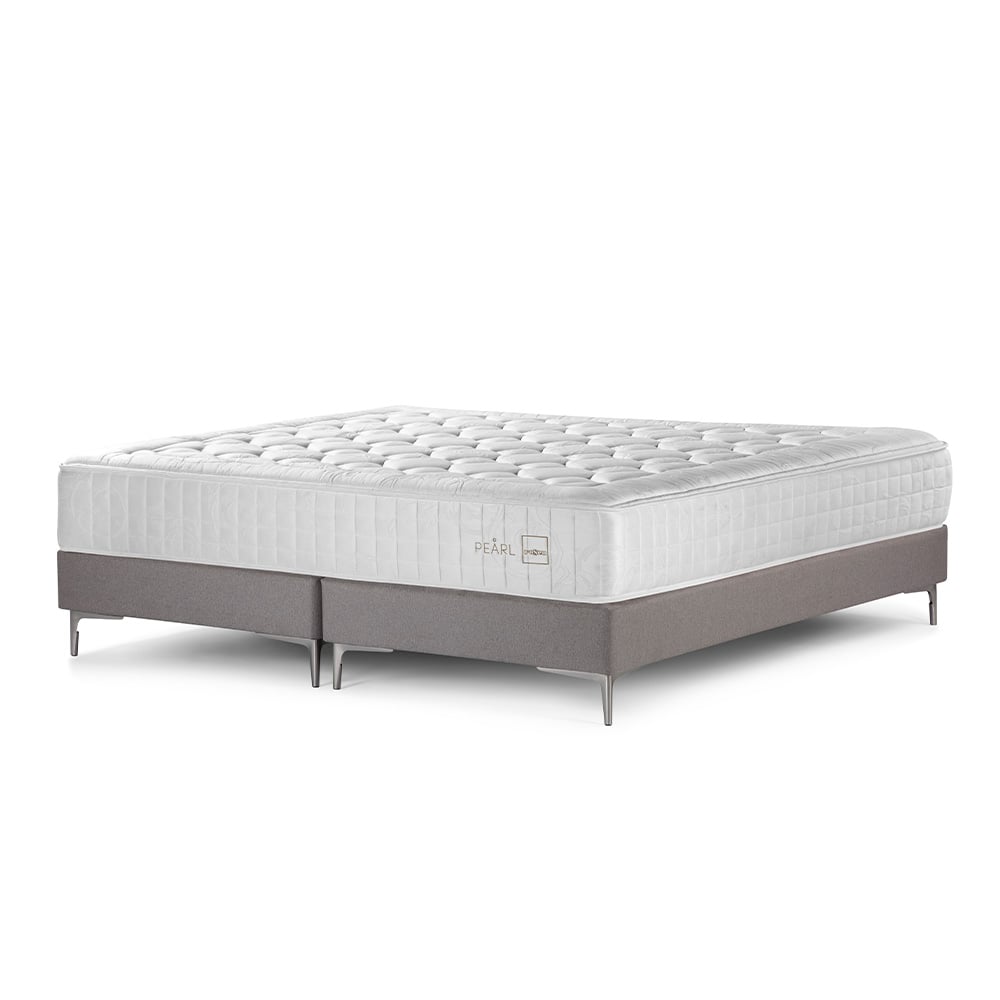 BOX SPRING ROSEN PEARL SUPER KING 200 X 200 CM BASE GRIS - 1