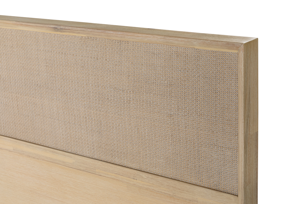 SET RESPALDO KING + VELADORES HALSEY ROSEN MADERA-RATTAN - 5