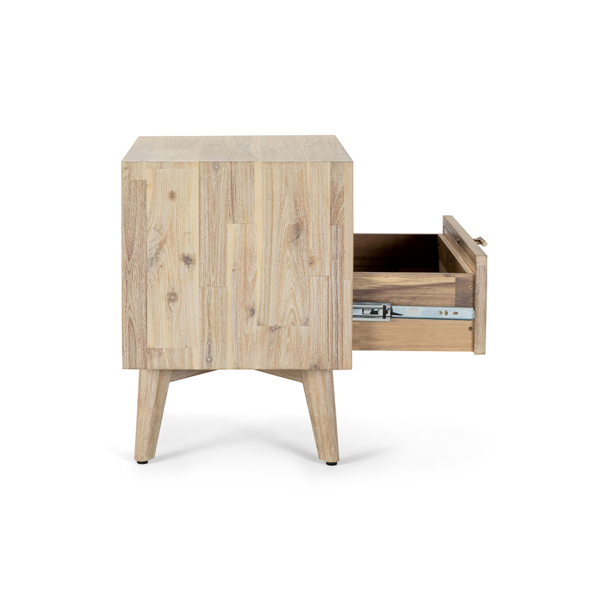 SET RESPALDO KING + VELADORES HALSEY ROSEN MADERA-RATTAN - 7