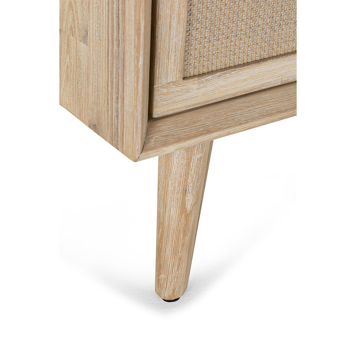 SET RESPALDO KING + VELADORES HALSEY ROSEN MADERA-RATTAN - 9