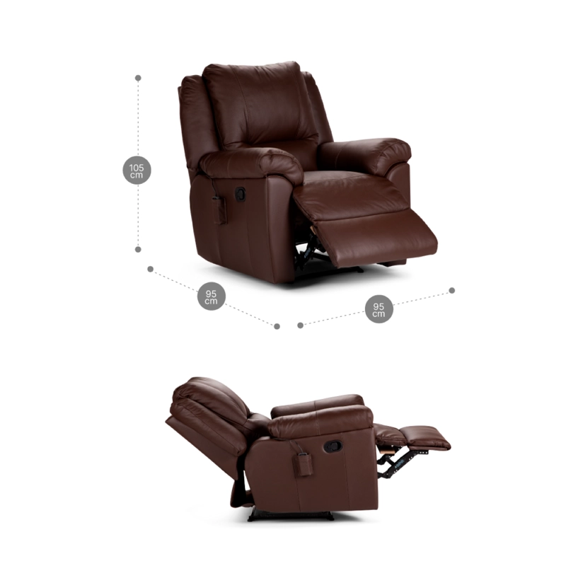 BERGERE ROSEN VELASQUEZ 1 CUERPO CUERO CHOCOLATE ELÉCTRICO - 2