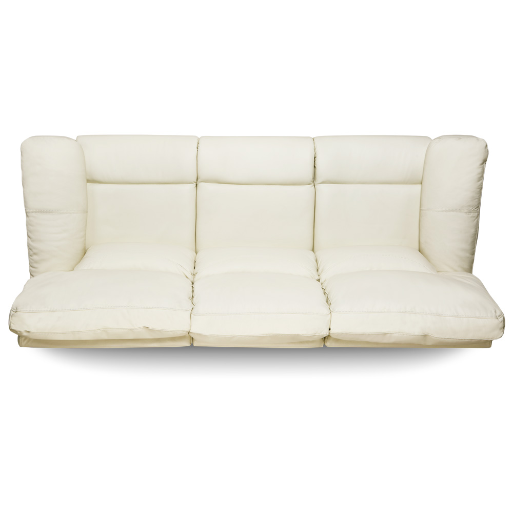 ROSEN SOFA RECLINABLE POCH CUERO 3 CUERPOS BLANCO - 9
