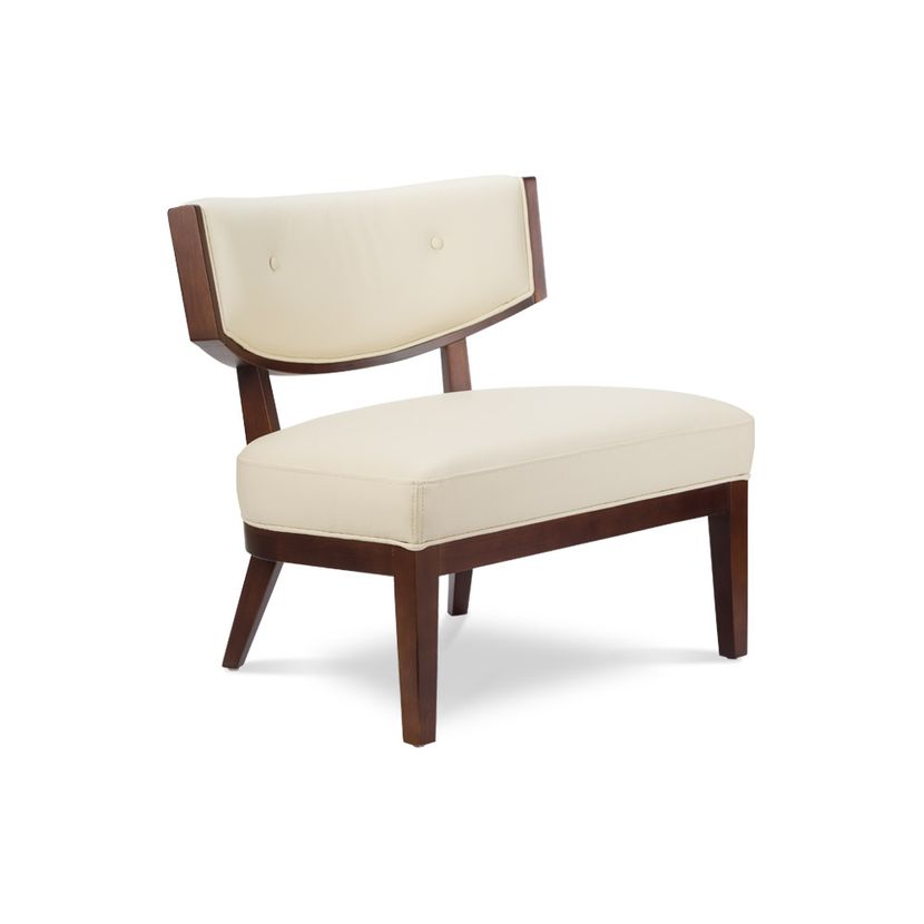 POLTRONA ROSEN A-550 MADERA CUERO BEIGE - 1