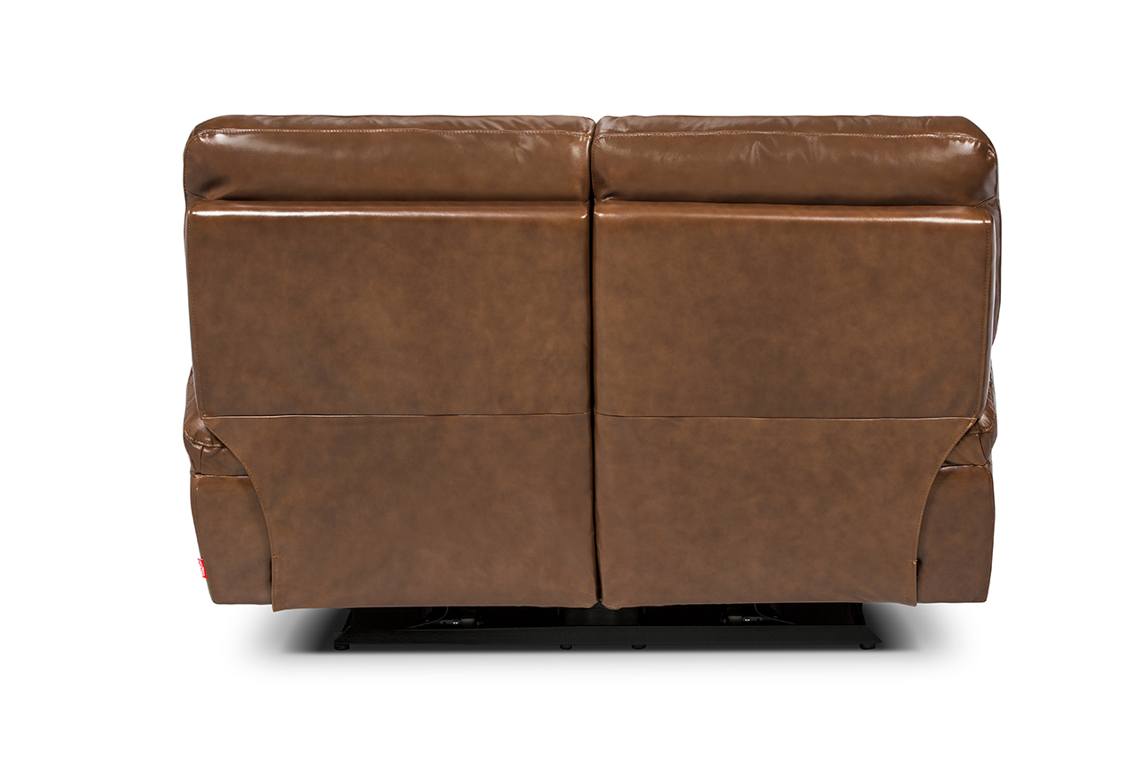 SOFÁ RECLINABLE ROSEN POCH 2 CUERPOS CARAMELO CUERO - 9
