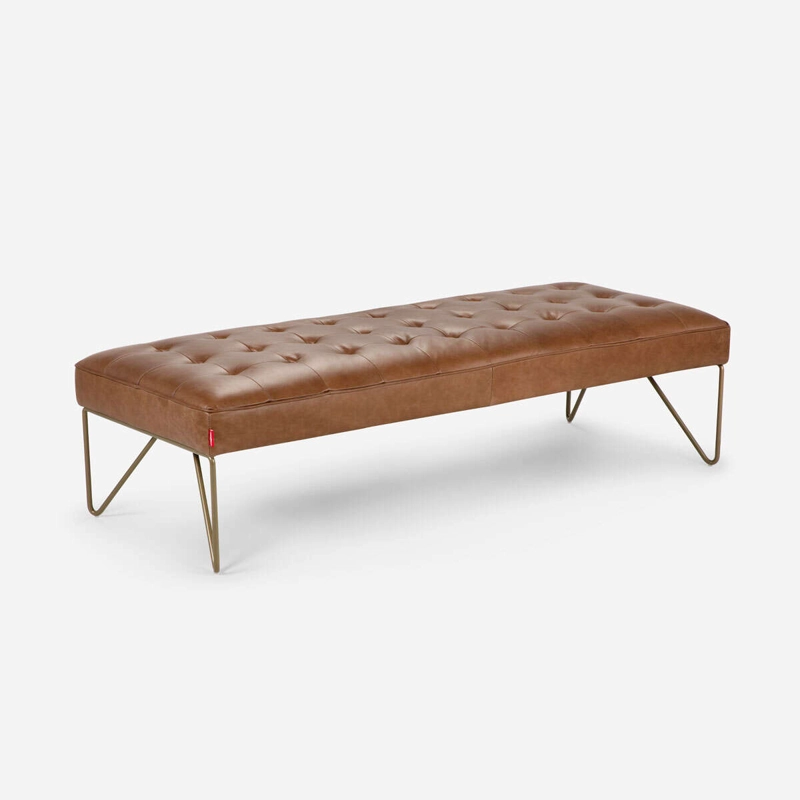 BANQUETA ROSEN STEPNEY 1 CUERPO CUERO CAMEL - 3