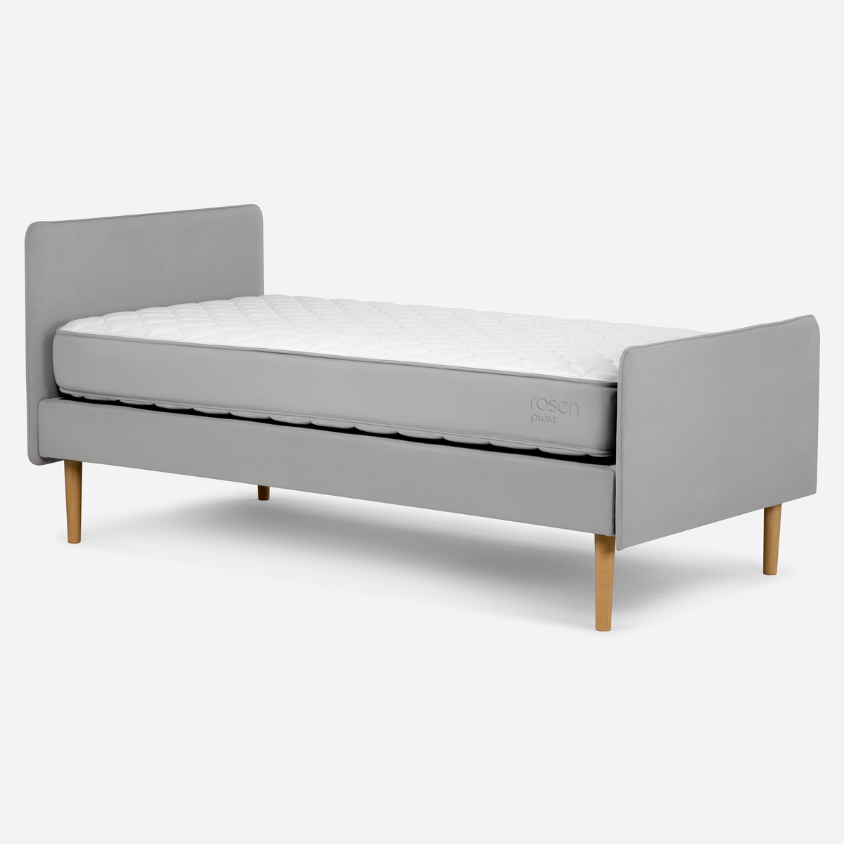 CAMA EUROPEA PLAY 1,5 PLAZAS 110 X 208 CM GRIS - 1