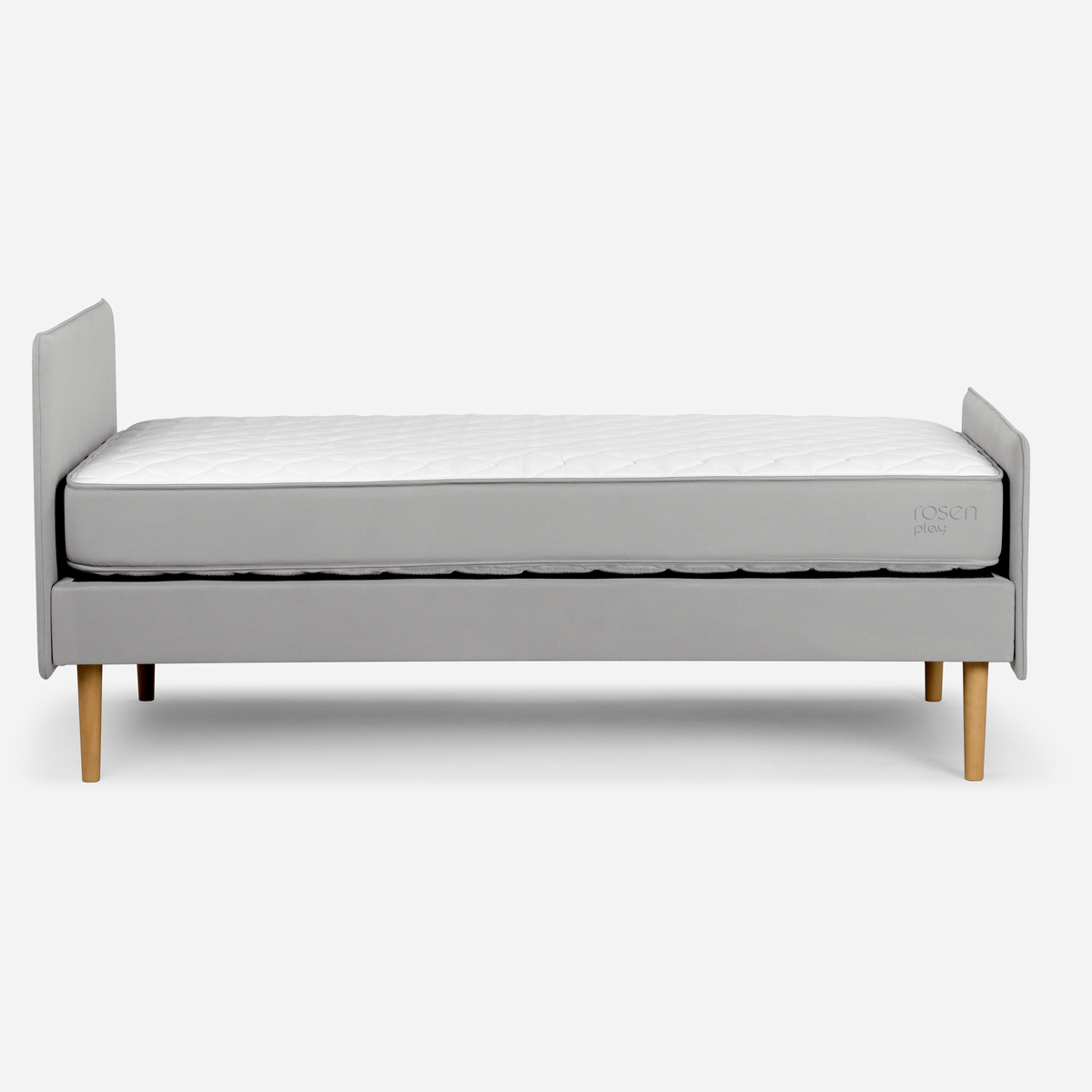 CAMA EUROPEA PLAY 1,5 PLAZAS 110 X 208 CM GRIS - 2
