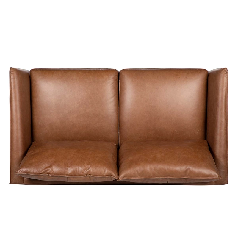SOFÁ ROSEN WESTWOOD 2 CUERPOS CUERO CAMEL - 5