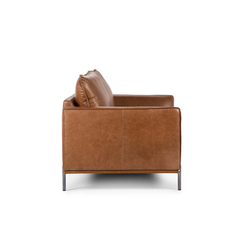 SOFÁ ROSEN WESTWOOD 2 CUERPOS CUERO CAMEL - 6