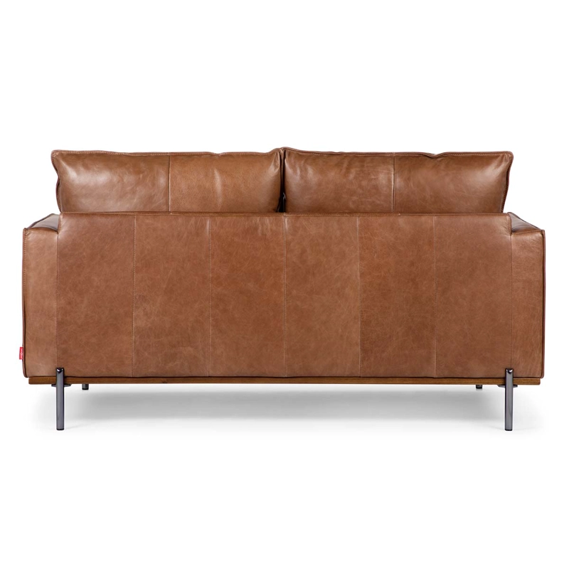 SOFÁ ROSEN WESTWOOD 2 CUERPOS CUERO CAMEL - 7