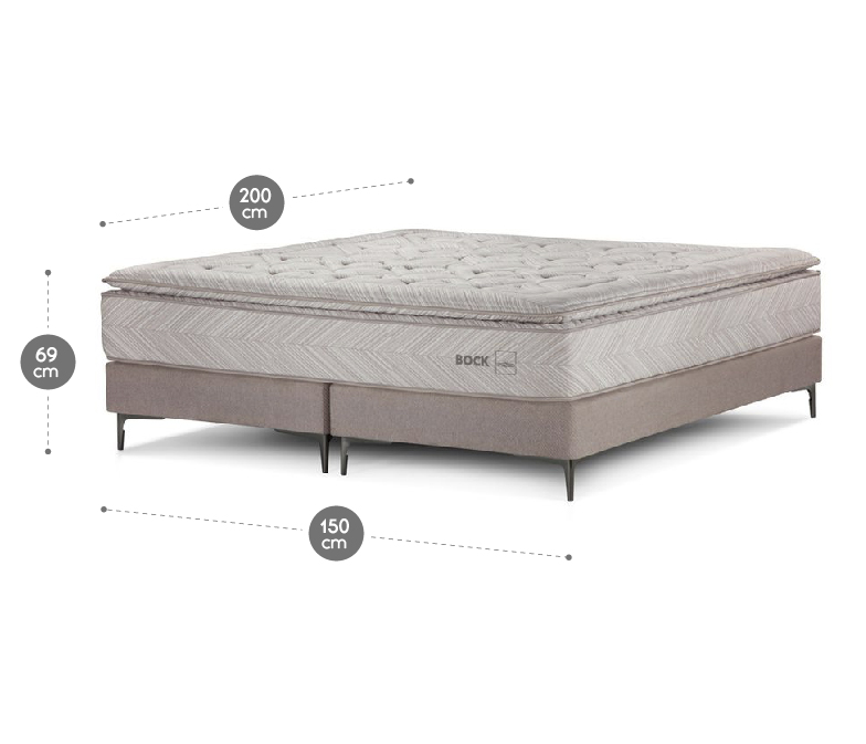 BOX SPRING ROSEN BOCK 2 PLAZAS 150 X 200 CM - 3