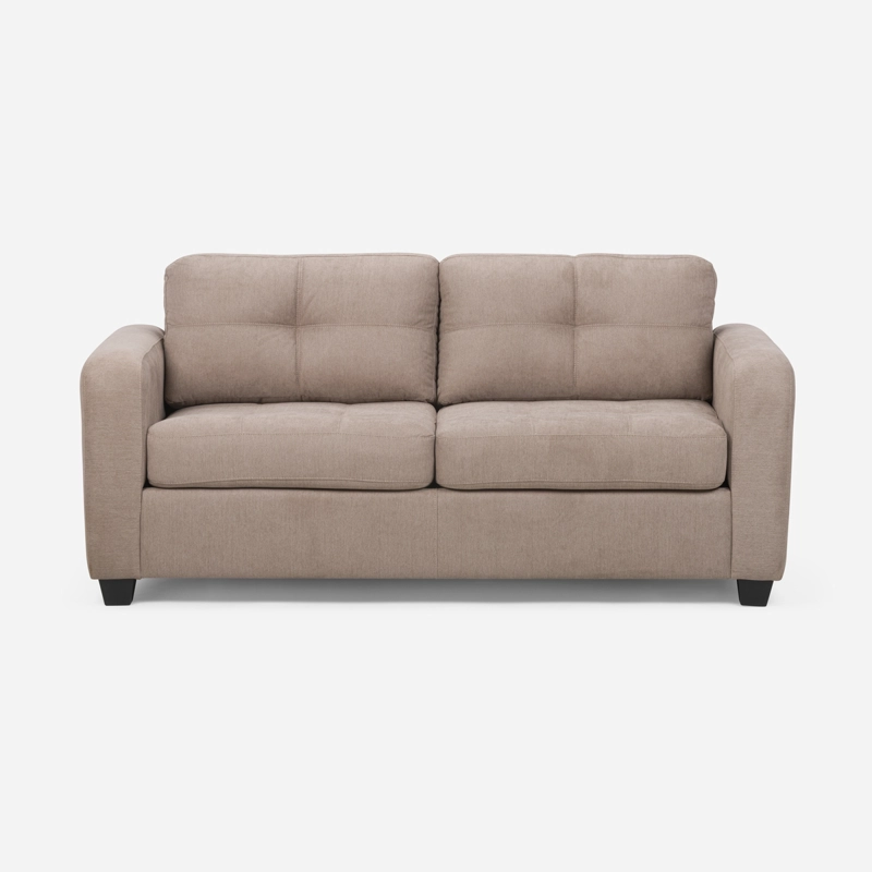 SOFÁ CAMA ROSEN VALENTINO 2 CUERPOS CAFE CLARO VISÓN - 1