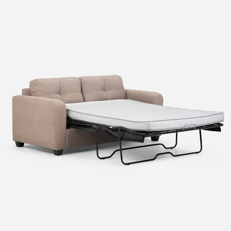 SOFÁ CAMA ROSEN VALENTINO 2 CUERPOS CAFE CLARO VISÓN - 3