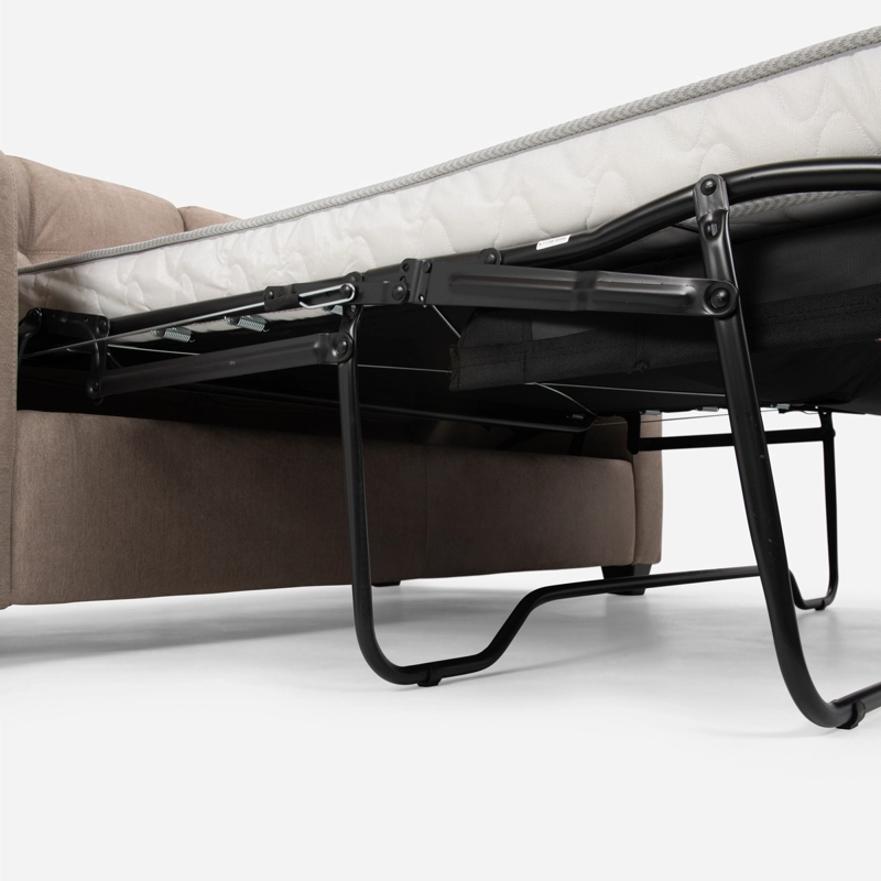 SOFÁ CAMA ROSEN VALENTINO 2 CUERPOS CAFE CLARO VISÓN - 5