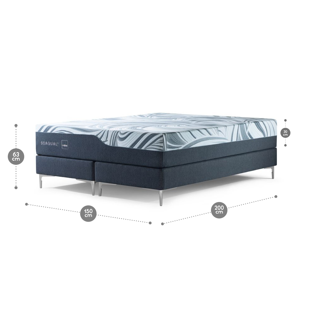 CAMA EUROPEA ROSEN SEAQUAL 2 PLAZAS BD 150 X 200 CM - 2