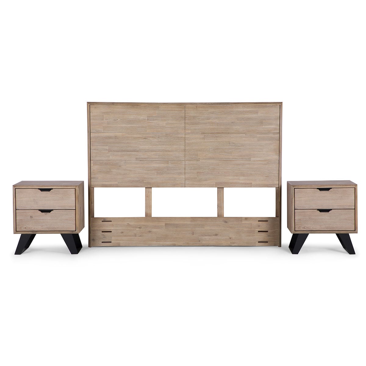 SET RESPALDO 2 PLAZAS + VELADORES ROSEN CULVER - 1