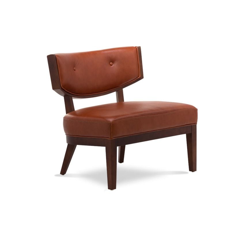 POLTRONA ROSEN A-550 1 CUERPO MADERA CUERO TERRACOTA - 1