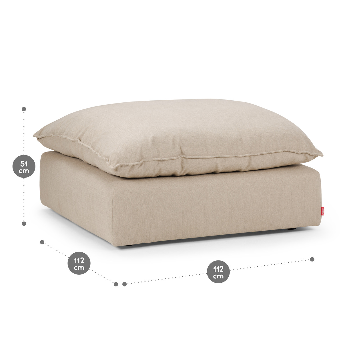 OTTOMAN ROSEN SHANKLIN TELA BEIGE - 2