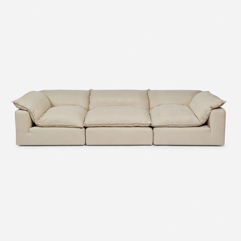 SOFÁ ROSEN SHANKLIN 3 CUERPOS BEIGE MODULAR 2 ESQUINEROS+1 BUTACA - 2