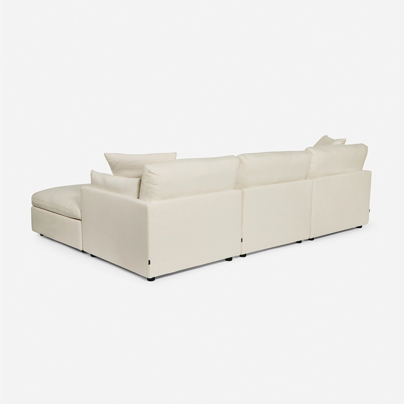 SOFÁ SECCIONAL ROSEN GEORGIA LIBRE DISPOSICIÓN 5 CUERPOS BLANCO 4 PIEZAS IVORY - 5